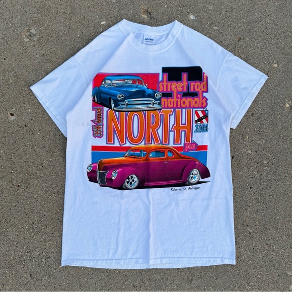 VTG 1996 White National Street Rod Association Appreciation Day Graphic Tee LRG